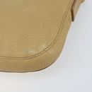 CELINE Shoulder Bag Leather Beige Auth BA9900-9