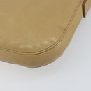 CELINE Shoulder Bag Leather Beige Auth BA9900-15