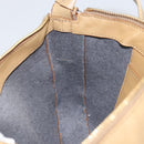 CELINE Shoulder Bag Leather Beige Auth BA9900-20