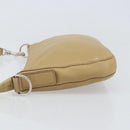 CELINE Shoulder Bag Leather Beige Auth BA9900-4