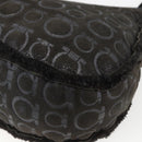 Salvatore Ferragamo Gancini Shoulder Bag cotton Black Silver Auth BA9901V-16