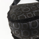 Salvatore Ferragamo Gancini Shoulder Bag cotton Black Silver Auth BA9901V-17