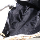 DOLCE&GABBANA Chain Shoulder Bag Raffia Beige Gold Silver Auth BA9904V-17