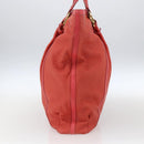 BVLGARI Hand Bag Leather Pink Gold Auth BA9905-3
