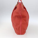 BVLGARI Hand Bag Leather Pink Gold Auth BA9905-4