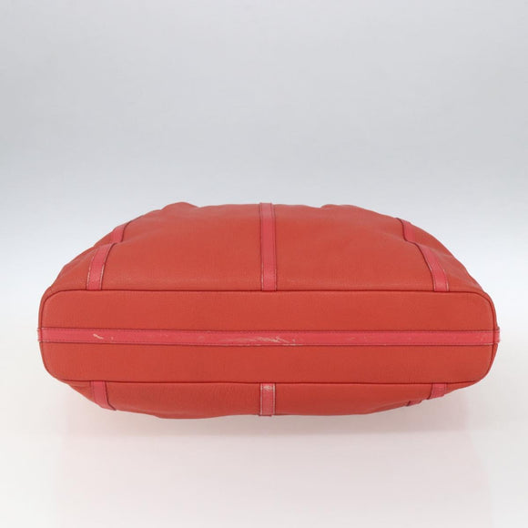 BVLGARI Hand Bag Leather Pink Gold Auth BA9905