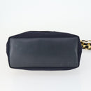 Salvatore Ferragamo Tote Bag Canvas Navy Gold Auth BA9906-5