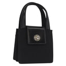 BVLGARI Hand Bag Nylon Black Silver Auth BA9909-1