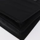 BVLGARI Hand Bag Nylon Black Silver Auth BA9909-16