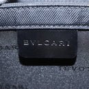 BVLGARI Hand Bag Nylon Black Silver Auth BA9909-18
