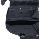BVLGARI Hand Bag Nylon Black Silver Auth BA9909-10