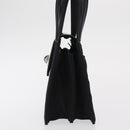 BVLGARI Hand Bag Nylon Black Silver Auth BA9909-3