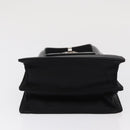 BVLGARI Hand Bag Nylon Black Silver Auth BA9909-5