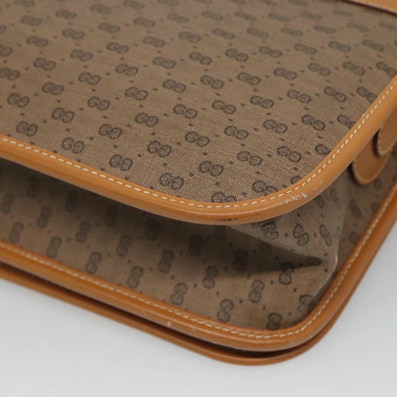 GUCCI Micro GG Supreme Shoulder Bag PVC Brown Gold 001 116 0915 Auth BA991