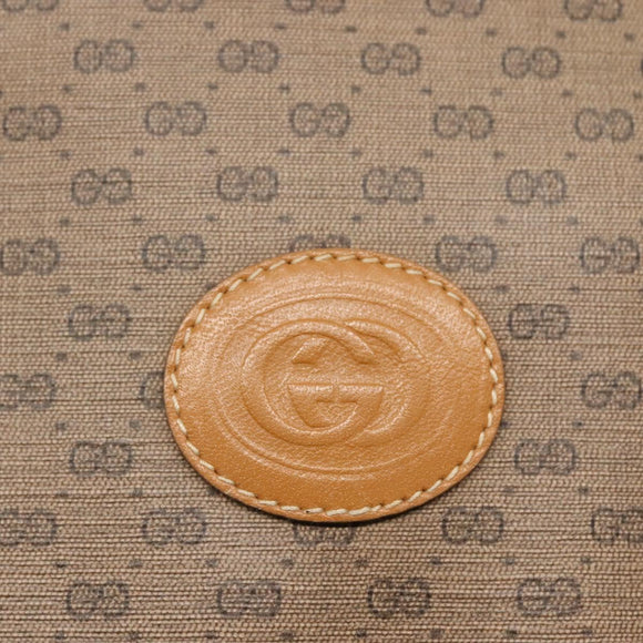 GUCCI Micro GG Supreme Shoulder Bag PVC Brown Gold 001 116 0915 Auth BA991