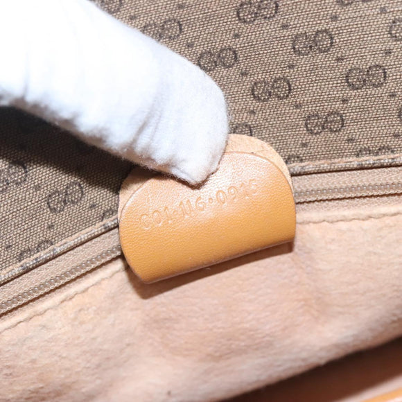 GUCCI Micro GG Supreme Shoulder Bag PVC Brown Gold 001 116 0915 Auth BA991