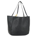 Jimmy Choo Tote Bag Leather Black Gold Auth BA9910-1