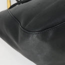 Jimmy Choo Tote Bag Leather Black Gold Auth BA9910-9