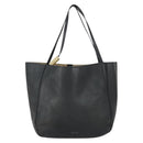Jimmy Choo Tote Bag Leather Black Gold Auth BA9910-13
