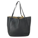 Jimmy Choo Tote Bag Leather Black Gold Auth BA9910-2