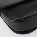 Burberrys Shoulder Bag Leather Black Gold Auth BA9914-11