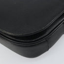 Burberrys Shoulder Bag Leather Black Gold Auth BA9914-12