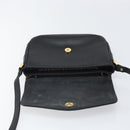 Burberrys Shoulder Bag Leather Black Gold Auth BA9914-15