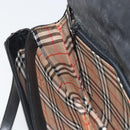 Burberrys Shoulder Bag Leather Black Gold Auth BA9914-18