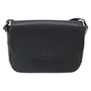 Burberrys Shoulder Bag Leather Black Gold Auth BA9914-2
