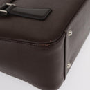 BURBERRY Hand Bag Leather Brown Silver Auth BA9916-10