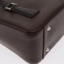 BURBERRY Hand Bag Leather Brown Silver Auth BA9916-12