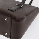 BURBERRY Hand Bag Leather Brown Silver Auth BA9916-13
