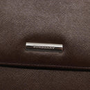 BURBERRY Hand Bag Leather Brown Silver Auth BA9916-14