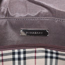BURBERRY Hand Bag Leather Brown Silver Auth BA9916-16