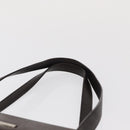 BURBERRY Hand Bag Leather Brown Silver Auth BA9916-8