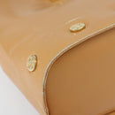 Salvatore Ferragamo Hand Bag Leather Beige Gold Auth BA9917-11