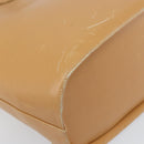 Salvatore Ferragamo Hand Bag Leather Beige Gold Auth BA9917-13