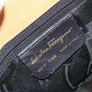 Salvatore Ferragamo Hand Bag Leather Beige Gold Auth BA9917-15