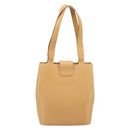 Salvatore Ferragamo Hand Bag Leather Beige Gold Auth BA9917-3