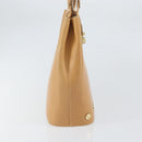 Salvatore Ferragamo Hand Bag Leather Beige Gold Auth BA9917-5