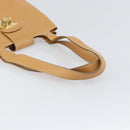 Salvatore Ferragamo Hand Bag Leather Beige Gold Auth BA9917-7