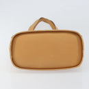 Salvatore Ferragamo Hand Bag Leather Beige Gold Auth BA9917-9