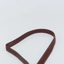 CARTIER Must Line Shoulder Bag Leather Bordeaux Gold Auth BA9918-8