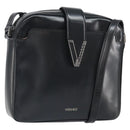 VERSACE Shoulder Bag Patent leather Black Auth BA9919-1