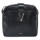 VERSACE Shoulder Bag Patent leather Black Auth BA9919-13