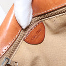 CELINE Macadam Canvas Shoulder Bag PVC Leather Brown Gold Auth BA9922-19