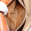 CELINE Macadam Canvas Shoulder Bag PVC Leather Brown Gold Auth BA9922-11