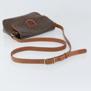 CELINE Macadam Canvas Shoulder Bag PVC Leather Brown Gold Auth BA9922-7