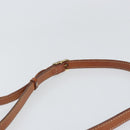CELINE Macadam Canvas Shoulder Bag PVC Leather Brown Gold Auth BA9922-14
