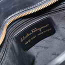 Salvatore Ferragamo Hand Bag Patent leather Black Gold Auth BA9923-12